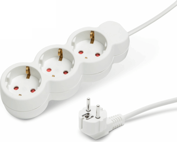 Delight 20234 3 aljzatos elosztó 5m - Fehér