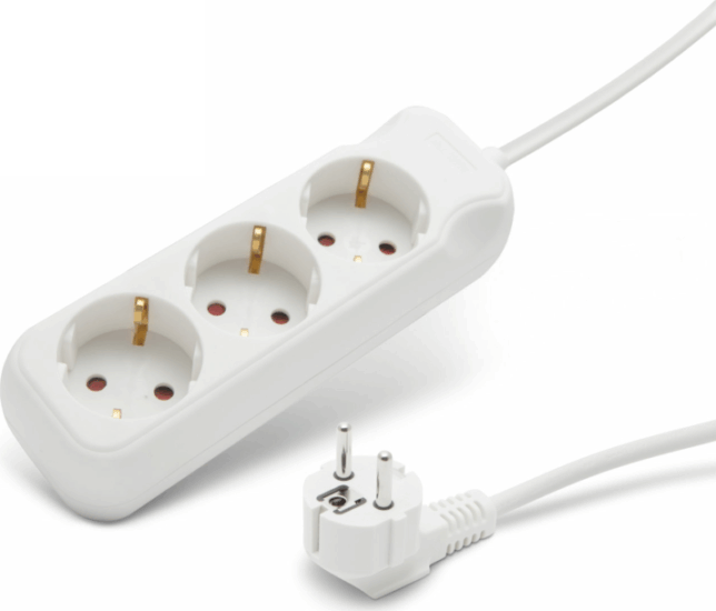 Delight 20202 Elosztó 3 csatlakozóaljzat 1,5m - Fehér