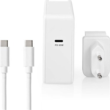 Nedis WCPD65W105WT Hálózati USB-C Töltő (65W) Nedis WCPD65W105WT Hálózati USB-C Töltő (65W)