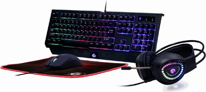 Gembird Phantom 4in1 LED Gaming Billentyűzet + Headset + Egér + Egérpad - Magyar