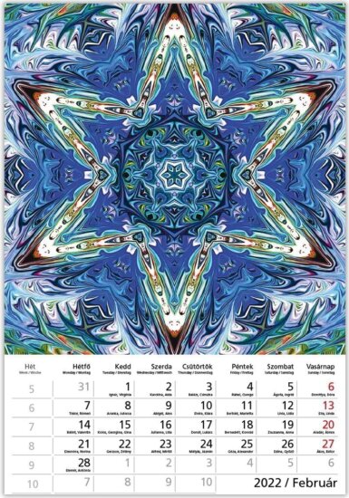 Toptimer 220 x 330 mm 2026 Fali naptár - Mandala
