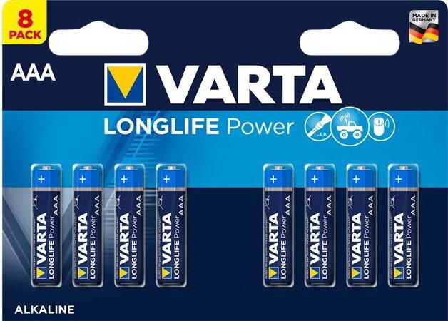 Varta 4903121418 Longlife Power Alkaline mangán AAA Mikroelem (8db/csomag)