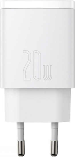 Baseus Compact USB Type-C Gyorstöltő adapter - Fehér (20W)