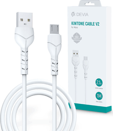 Devia ST351129 USB - microUSB adat és töltőkábel 1m