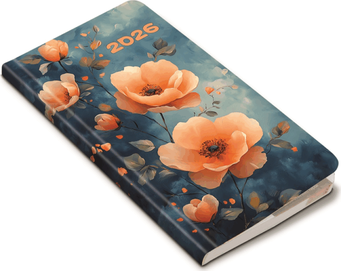 Realsystem Flexi 165 x 90mm 2026 Zsebnaptár - Rózsa