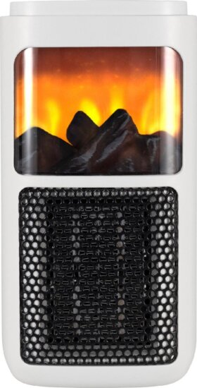 Home FKH 401 Hordozható Elektromos kerámia fűtőtest lángeffekttel 400W - Fehér