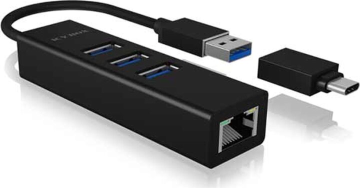 Raidsonic Icy Box IB-HUB1419-LAN USB 3.0 HUB (3 port + RJ45)