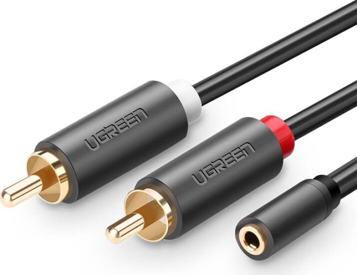 UGREEN 10588 Jack - RCA kábel 1m (3.5mm Jack anya - 2x RCA apa)