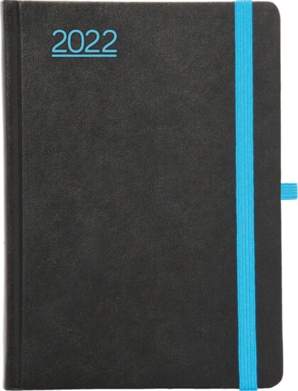 Toptimer Nero A5 2025 Napi naptár - Fekete/kék