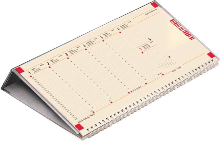 Toptimer 325 x 155mm 2022 Asztali naptár - Szürke