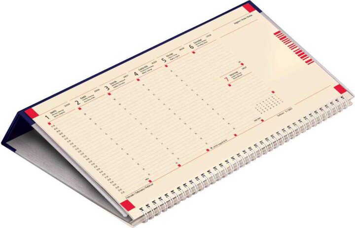Toptimer 325 x 155mm 2022 Asztali naptár - Kék