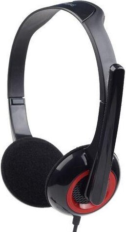 Gembird MHS-002 Headset - Fekete / Piros