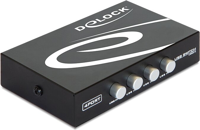 Delock 4 portos manuális USB 2.0 kapcsoló