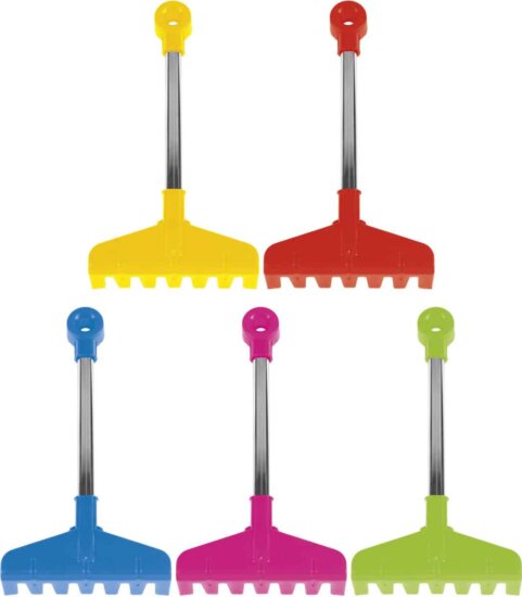 Wader Rövid szárú gereblye fém nyéllel - Többféle