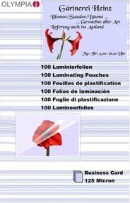 Olympia 125 mikron 64x99 lamináló fólia (100 db/csomag)