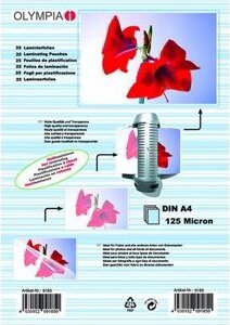 Olympia 125 mikron A4 lamináló fólia (25 db/csomag)