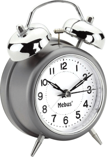 Mebus 26869 Analóg ébresztőóra - Ezüst
