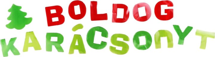 QX Toys Boldog karácsonyt feliratú karácsonyi ablak Dekoráció