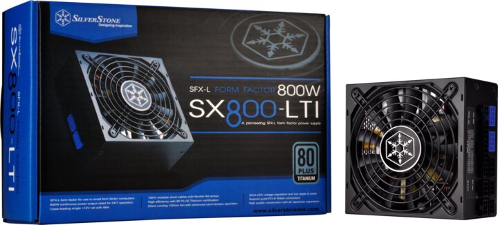 SilverStone 800W SX800-LTI V1.2 80+ Titanium Tápegység