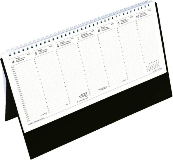 Toptimer 325 x 155mm 2022 Asztali álló naptár - Fekete Toptimer 325 x 155mm 2022 Asztali álló naptár - Fekete