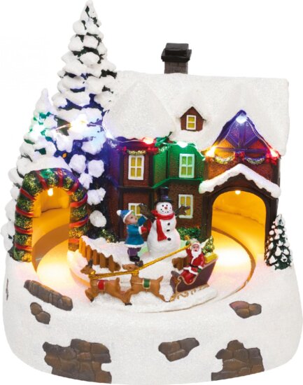 Home DRM 15 Dioráma havas ház karácsonyi asztali dísz