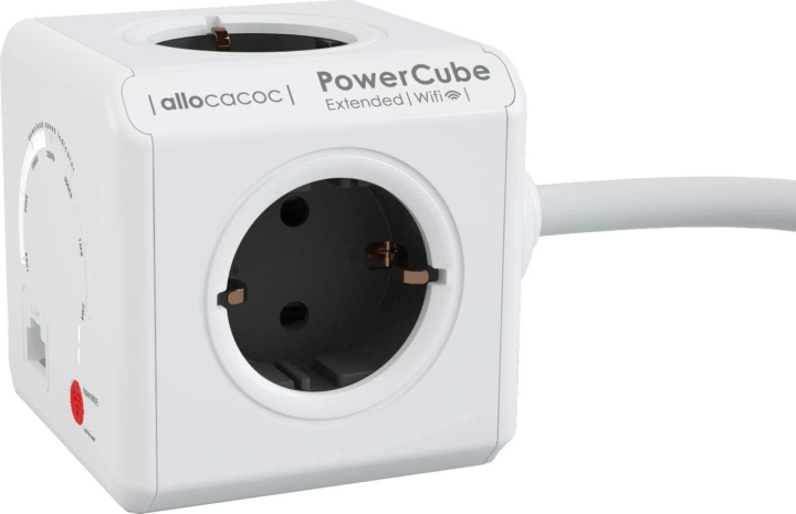 Allocacoc PowerCube Extended WiFi 4 aljzatos elosztó 1.5m - Fehér/Fekete