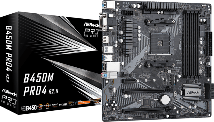 ASRock B450M Pro4 R2.0 Alaplap ASRock B450M Pro4 R2.0 Alaplap
