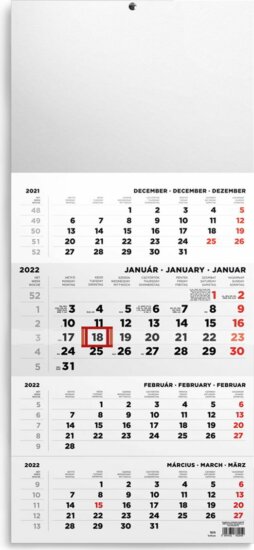 Toptimmer 315 x 693mm 2022 Speditőrnaptár - Fehér Toptimmer 315 x 693mm 2022 Speditőrnaptár - Fehér