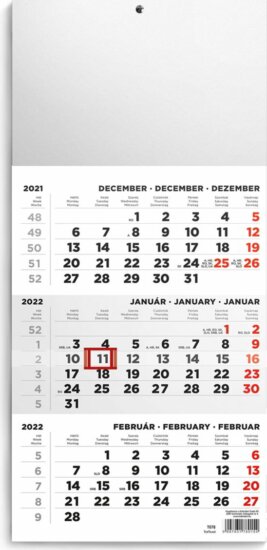 Toptimer 220 x 385mm 2022 Speditőrnaptár - Fehér