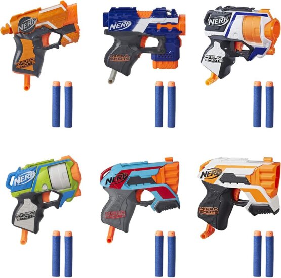 Hasbro Nerf MicroShots 6 darabos szivacslövő fegyver szett
