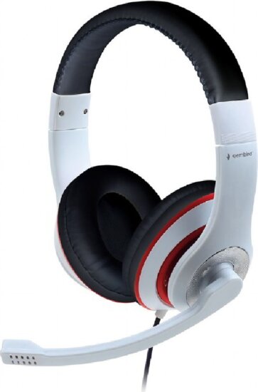 Gembird MHS-03-WTRDBK Headset - Fekete/Fehér Gembird MHS-03-WTRDBK Headset - Fekete/Fehér