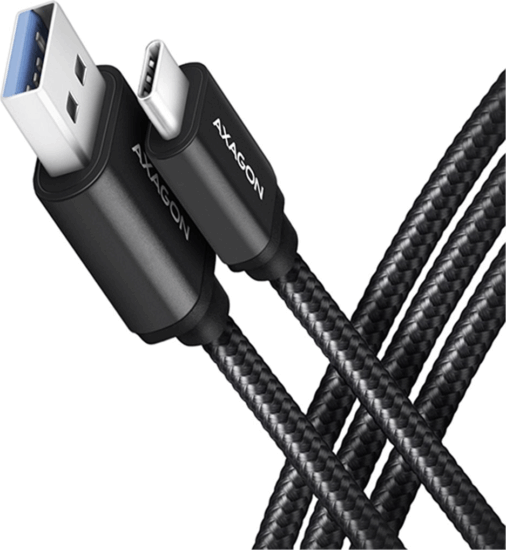 Axagon BUCM3-AM15AB SuperSpeed USB-C apa - USB-A apa Adat és töltőkábel (1.5m)