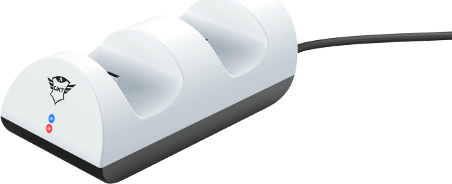 Trust GXT 254 Duo Playstation 5 DualSense kontroller töltőállomás - Fehér