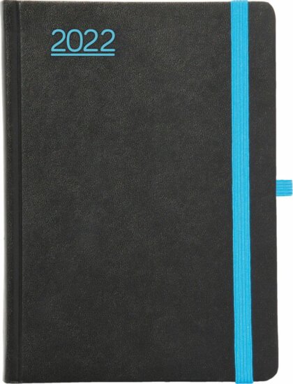 Toptimer Nero A5 2026 Heti naptár - Fekete/kék Toptimer Nero A5 2026 Heti naptár - Fekete/kék