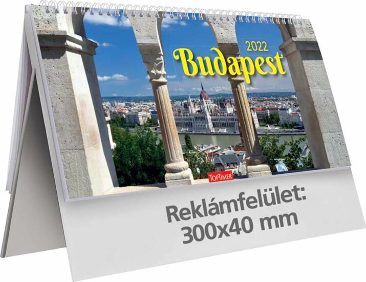 Toptimer 295 x 135mm 2022 Asztali naptár - Budapest