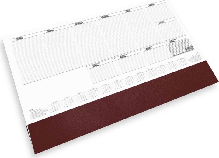 Toptimer 576 x 407mm Asztali könyöklő naptár - Bordó
