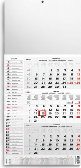 Toptimer 290 x 628mm 2022 Speditőrnaptár - Minta nélküli