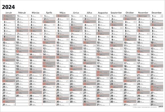 Toptimer Terminus 1180 x 800mm 2024 Plakátnaptár - Mintás