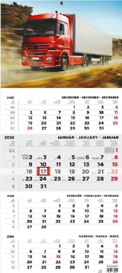 Toptimer 315 x 693mm 2024 4 havi speditőrnaptár - Kamion