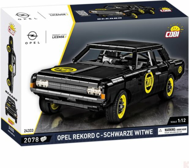Cobi Opel Rekord C Schwarze Witwe autó 2078 darabos építőjáték 1:12 Cobi Opel Rekord C Schwarze Witwe autó 2078 darabos építőjáték 1:12