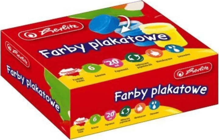 Herlitz Tégelyes Tempera - 6 színű