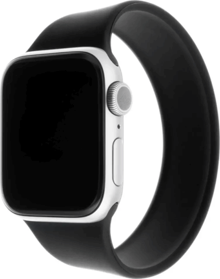 Fixed Apple Watch S1/2/3/4/5/6/7/SE Szilikon szíj XL 38/40mm - Fekete