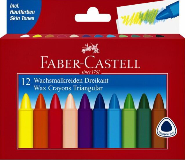 Faber-Castell Jumbo Zsírkrétakészlet - Vegyes színek (12 db/doboz)