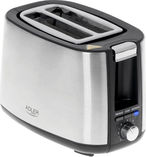 Adler AD 3214 Kenyérpirító - Inox/Fekete