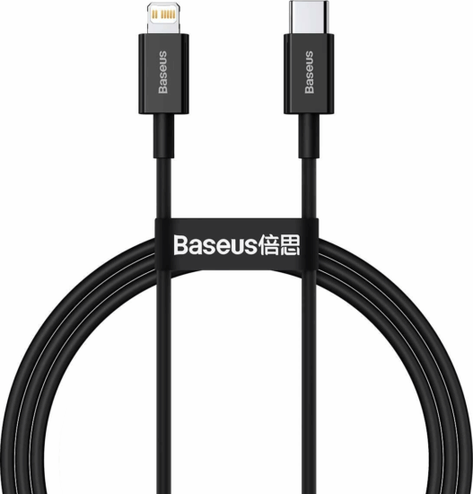 Baseus Superior Series Fast Charging Data USB-C apa 2.0 - Lightning apa Adat és töltőkábel - Fekete (1m)