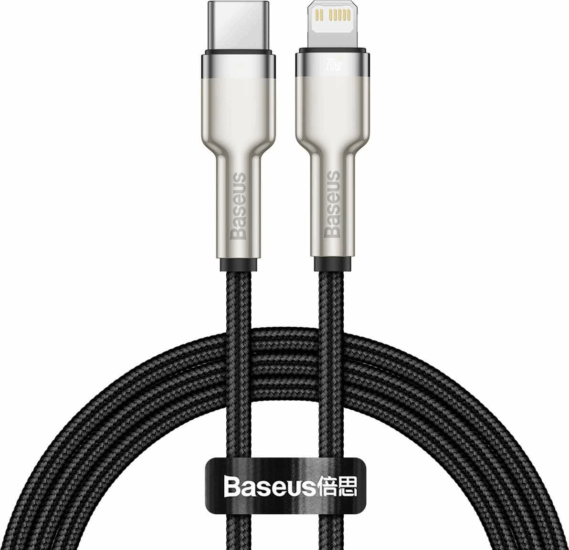 Baseus Cafule Series USB-C apa 2.0 - Lightning apa Adat és töltőkábel - Fekete (1m)