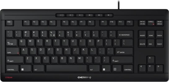 Cherry Stream TKL USB Billentyűzet (Fekete) - Német