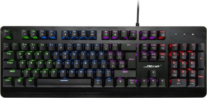 Inter-Tech Nitrox NK-2000ME USB Mechanikus Gaming Billentyűzet - Német Inter-Tech Nitrox NK-2000ME USB Mechanikus Gaming Billentyűzet - Német