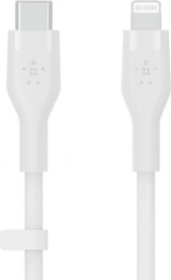 Belkin Flex Lightning apa - USB-C apa Adat és töltőkábel (3m) - Fehér