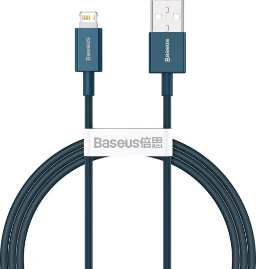 Baseus Superior Series Fast Charging Data Cable USB-A apa 2.0 - Lightning apa iPhone töltőkábel - Kék (1m)